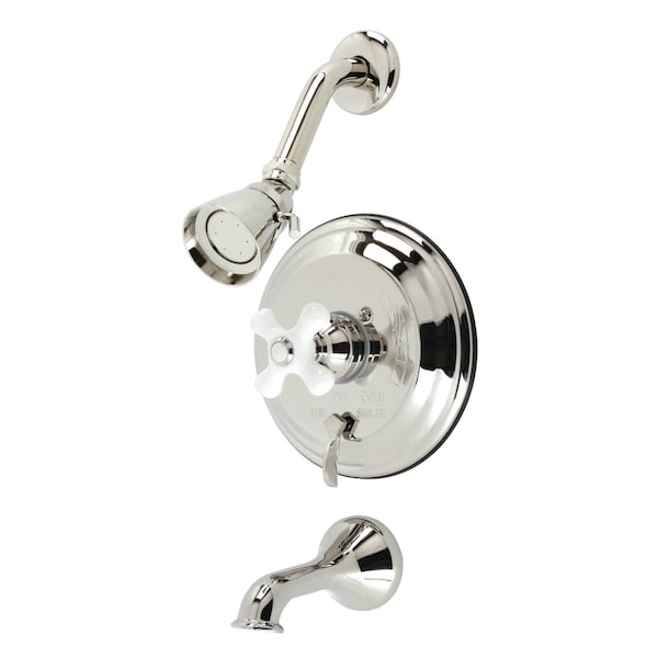 Kingston Brass KB36360PX Tub and Shower Faucet, Polished Nickel KB36360PX - main